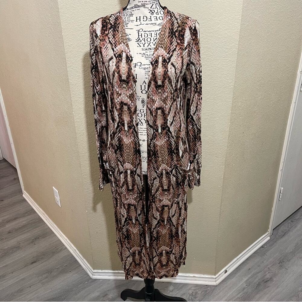 Texas true long cardigan animal print‎ size medium